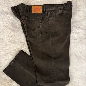 LEVIS MENS 511 BLACK DENIM 42x32